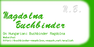 magdolna buchbinder business card